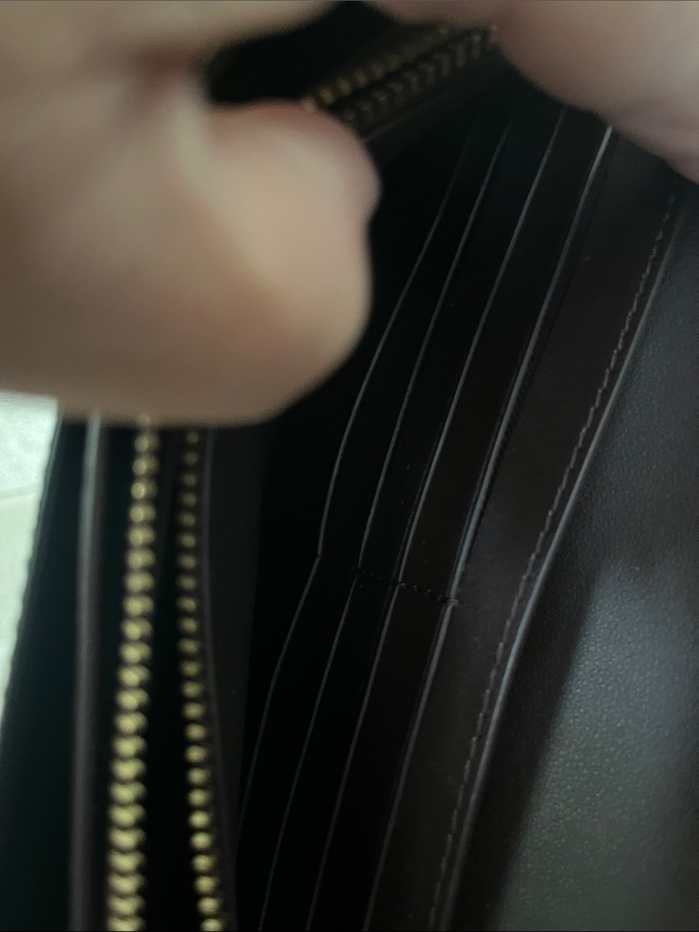 Coach Black Leather shoulder with Gold Chain Accent - Picture 7 of 13